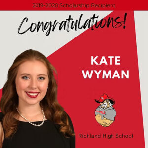 Congratulations! Kate Wyman, Richland High School