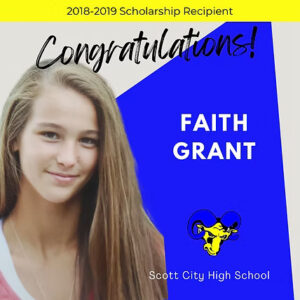 Congratulations! Faith Grant, Scott City High School