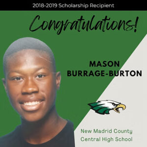 Congratulations! Mason Burrage-Burton, New Madrid County Central High School