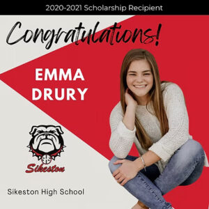 Congratulations! Emmy Drury, Sikeston High School