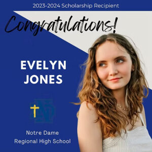 Congratulations! Evelyn Jones, Notre Dame Regional High School