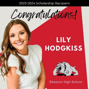 Congratulations! Lily Hodgkiss, Sikeston High School